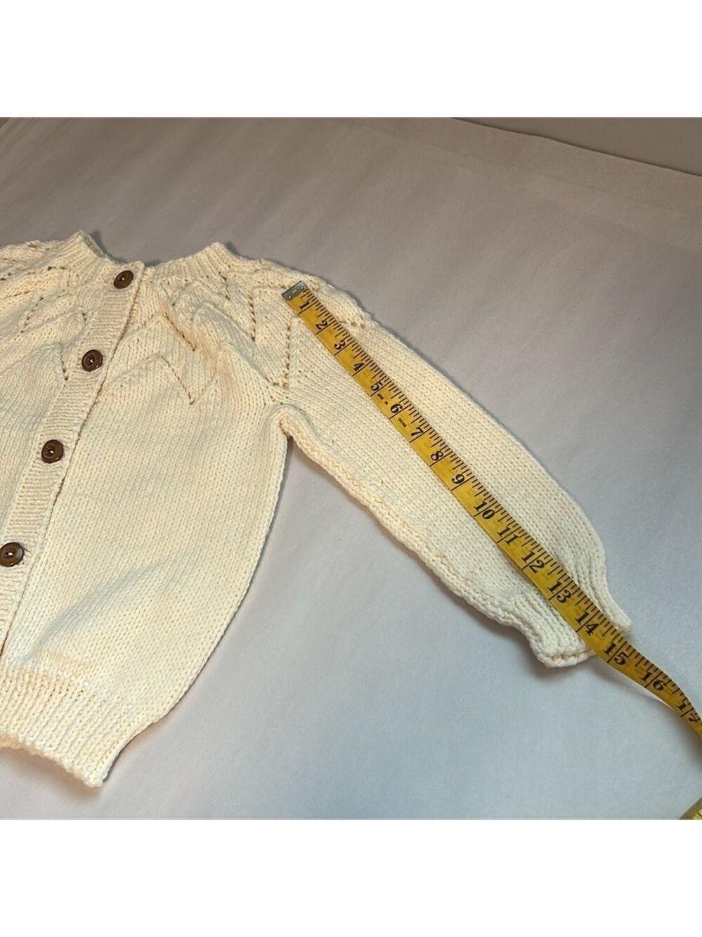 Handmade Children’s Fisherman Chunky Knit Coastal Cardigan Sweater - Picture 10 of 11